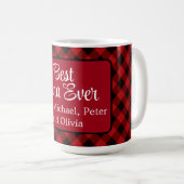 Mug Meilleure Nana jamais Noël classique Red Plaid Hol (Devant droit)