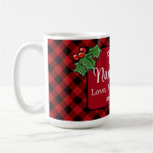 Mug Meilleure Nana jamais Noël classique Red Plaid Hol (Gauche)