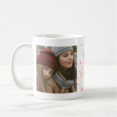Mug Meilleure nana jamais rose pastel coeurs 2 photos  (Gauche)