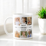 Mug Meilleure Nonna jamais - Collage photo pour petits<br><div class="desc">Célébrez la "Meilleure Vierge jamais" avec cette Mug de café photo Collage de petits-enfants personnalisée. Ce cadeau chaleureux comporte un collage de photos chères et joliment arrangé, capturant des moments spéciaux, complété par un message sincère. Fabriqué en céramique de haute qualité, il est à la fois micro-ondes et lave-vaisselle sécuritaire...</div>