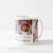 Mug Meilleure nounou personnalisée jamais 4 Collage ph (Devant droit)