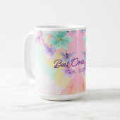 Mug Meilleure Oma Fête des Mères Floral Clair (Devant gauche)