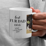 Mug Meilleure photo de Fur Papa<br><div class="desc">Célébrez le meilleur père de fourrure de l'histoire avec cette tasse personnalisée. Vous pouvez facilement ajouter deux photos de vos animaux de compagnie et leur nom et année.</div>
