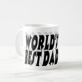 Mug Meilleure photo Papa noir 3d texte (Devant gauche)