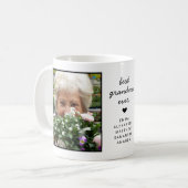Mug Meilleure photo personnalisée de grand-mère (Devant gauche)