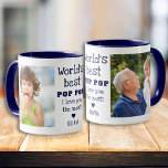 Mug Meilleure Pop Pop Pop I Love You Most 2 Photo Blue<br><div class="desc">Express à quel point vous aimez votre grand-père avec affection.Une tasse photo avec des photos de grand-père et de petit-enfant va remplir son coeur de bonheur.</div>