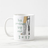 Mug Meilleure randonnée en snowboard ! Drôle (Gauche)