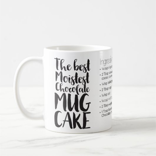 Mug Meilleure recette de gâteau au chocolat et à la mo (Gauche)