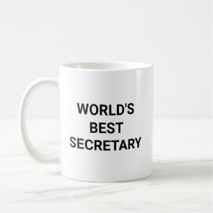 Mug Meilleure secrétaire du monde Cadeau drôle de carr