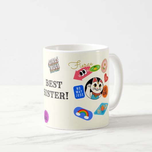 Mug Meilleure Soeur chats mignonette chats aller fille (Devant droit)