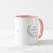 Mug Meilleure Sœur de tous les temps & Couronne de Lau (Devant droit)
