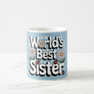 Mug Meilleure Sœur du Monde Graphique : Rétro Margueri