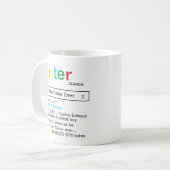 Mug Meilleure Soeur Ever Moteur de recherche Message d (Devant gauche)