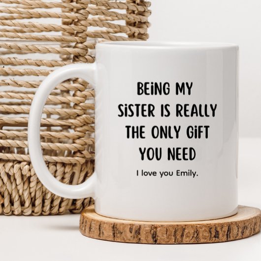 Mug Meilleure Soeur Jamais Amusante Soeur en Droit cad