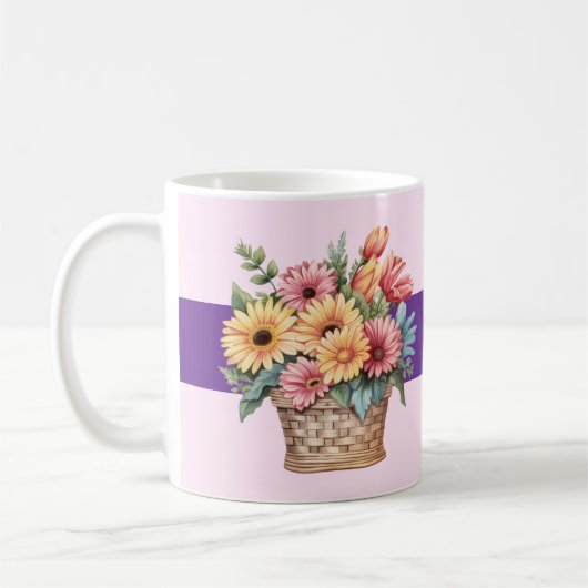 Mug Meilleure soeur jamais gerbera fleurs pourpre (Gauche)