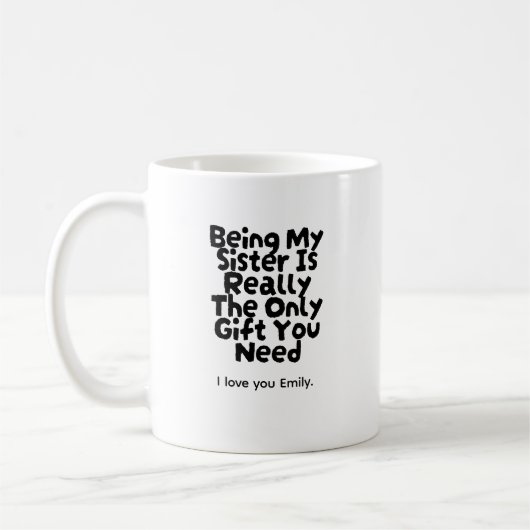 Mug Meilleure Sœur Pour Toujours Belle-Sœur Drôle (Gauche)