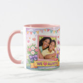 Mug Meilleure Tante Couronne Arc-en-Ciel Collage Photo (Gauche)