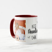 Mug Meilleure Tante Ever 2 Photo Collage Blanc (Devant gauche)