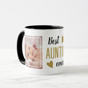 Mug Meilleure Tante Ever 2 Photo Noir Et Or Garde