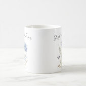 Mug Meilleure Tante Ever bleu fleurs aquarelle (Centre)