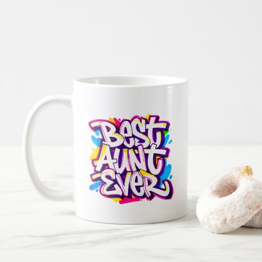 Mug Meilleure Tante Ever (Style 2) (Avec donut)