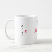 Mug Meilleure tante Jamais Coeurs roses Personnalisé (Gauche)
