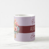 Mug Meilleure tante jamais gerbera fleurs bourgogne (Centre)