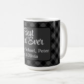Mug Meilleure tante jamais Noël classique gris Plaid H (Devant droit)