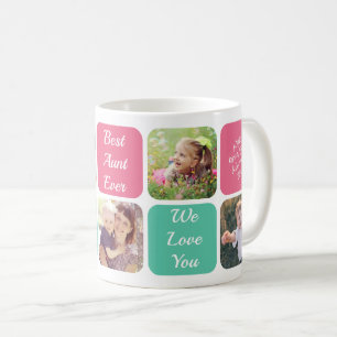 Mug Meilleure Tante Jamais Personnalisée Photos Rose T