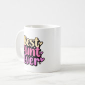 Mug Meilleure Tante Jamais (Style 10) (Devant gauche)