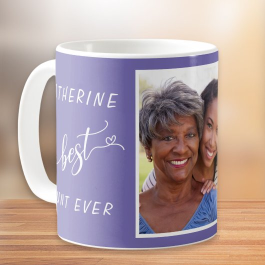 Mug Meilleure tante jamais violette photo