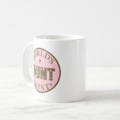 Mug Meilleure tante Pink Gift des mondes (Devant gauche)