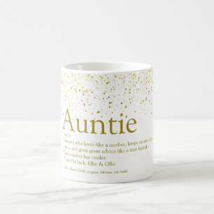 Mug Meilleure tante, Tante Définition Parties scintill