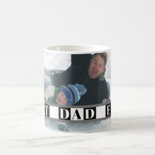 Mug Meilleure typographie de papa jamais, blocs noir e
