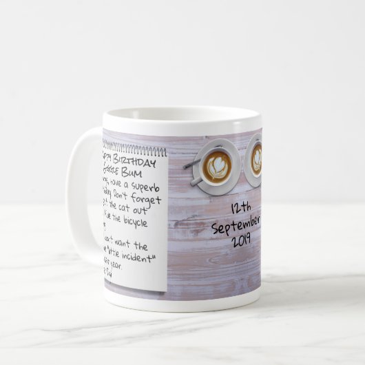 Mug Meilleure Vente Note Amusante Écrivez-Le Vous-Même (Devant gauche)