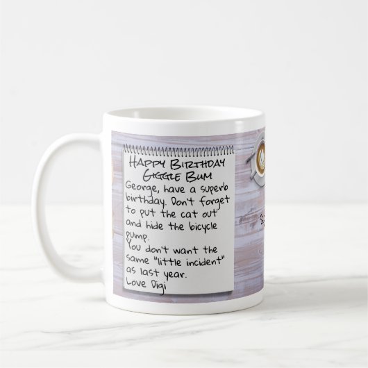 Mug Meilleure Vente Note Amusante Écrivez-Le Vous-Même (Gauche)