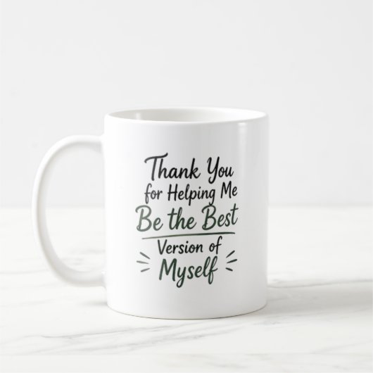 Mug Meilleure Version de Moi-même Personnalisée (Gauche)