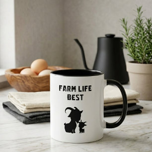 Mug Meilleure vie à la ferme Vie rurale Amateur d'anim