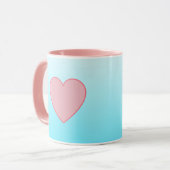 Mug Meilleure Wifey turquoise et rose (Devant gauche)