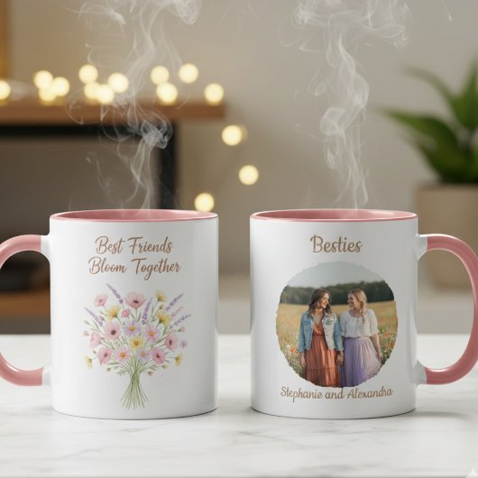 Mug Meilleures amies qui s'épanouissent ensemble Cadea