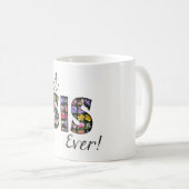 Mug Meilleures Fleurs de Sis jamais Soeur de Typograph (Devant droit)