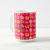 Mug Meilleures Fleurs Mama Rouge Rose (Devant gauche)