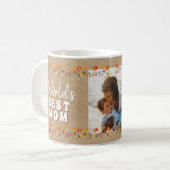Mug Meilleures fleurs maman du monde photo rustique (Devant gauche)