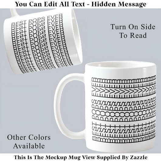 Mug Meilleures pop jamais caché message 141BW nouveaut