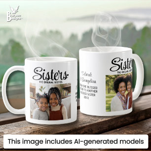 Mug Meilleures sœurs PERSONNALISÉES 2 Photo BESTIES
