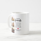 Mug Meilleurs amis 3 Photo Collage & Citation (Devant gauche)