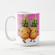 Meilleurs amis Ananas Kawaii Ananas mignon rose