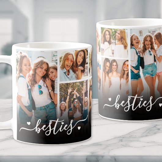 Mug Meilleurs Amis Besties Photo Collage