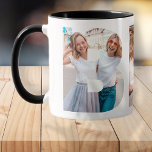 Mug Meilleurs Amis BFF Simple Moderne Photo Personnali<br><div class="desc">Ce design simple et classique est composé de typographie serif et d'ajouter une photo personnalisée. "BFF" masque trois photos de vous et de vos amis</div>