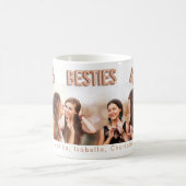 Mug Meilleurs amis blanc rose or besties BFF photo (Centre)